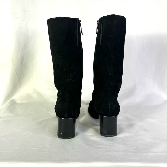 AQUATALIA BLACK LEATHER BOOTS BLOCK HEELS CHUNKY HEELS  WITH SIDE ZIPPER SIZE 6 - Picture 6 of 15